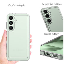 Load image into Gallery viewer, Samsung Galaxy S24 FE 5G Clear Hybrid Slim Hard Back TPU Case Chrome Buttons