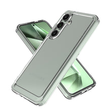 Load image into Gallery viewer, Samsung Galaxy S24 FE 5G Clear Hybrid Slim Hard Back TPU Case Chrome Buttons