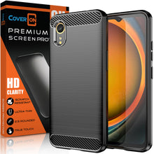 Load image into Gallery viewer, Samsung Galaxy XCover7 Case Slim TPU Phone Cover w/ Carbon Fiber