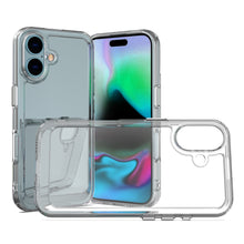 Load image into Gallery viewer, Apple iPhone 16 Clear Hybrid Slim Hard Back TPU Case Chrome Buttons