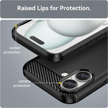 Load image into Gallery viewer, Apple iPhone 16 Case Slim TPU Phone Cover w/ Carbon Fiber
