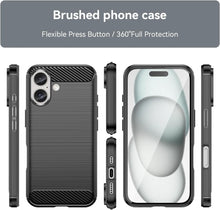 Load image into Gallery viewer, Apple iPhone 16 Case Slim TPU Phone Cover w/ Carbon Fiber
