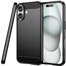 Load image into Gallery viewer, Apple iPhone 16 Case Slim TPU Phone Cover w/ Carbon Fiber