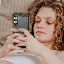 Load image into Gallery viewer, Samsung Galaxy S24 FE 5G Case Slim TPU Phone Cover w/ Carbon Fiber