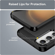 Load image into Gallery viewer, Samsung Galaxy S23 FE 5G Fan Edition Case Slim TPU Phone Cover w/ Carbon Fiber