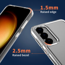 Load image into Gallery viewer, Samsung Galaxy S23 FE Clear Hybrid Slim Hard Back TPU Case Chrome Buttons