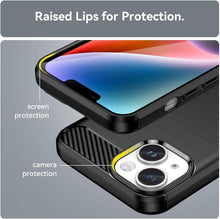 Load image into Gallery viewer, Apple iPhone 15 Plus Phone Case Slim TPU Phone Cover w/ Carbon Fiber