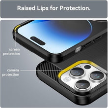 Load image into Gallery viewer, Apple iPhone 15 Pro Case Slim TPU Phone Cover w/ Carbon Fiber