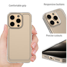 Load image into Gallery viewer, Apple iPhone 15 Pro Max Clear Hybrid Slim Hard Back TPU Case Chrome Buttons