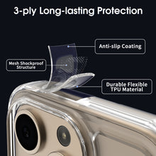 Load image into Gallery viewer, Apple iPhone 15 Pro Max Clear Hybrid Slim Hard Back TPU Case Chrome Buttons