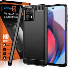 Load image into Gallery viewer, Motorola Moto G Power 5G (2023) Case Slim TPU Phone Cover w/ Carbon Fiber
