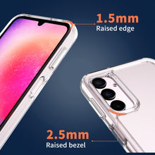 Load image into Gallery viewer, Samsung Galaxy A24 Clear Hybrid Slim Hard Back TPU Case Chrome Buttons