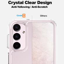 Load image into Gallery viewer, Samsung Galaxy A24 Clear Hybrid Slim Hard Back TPU Case Chrome Buttons