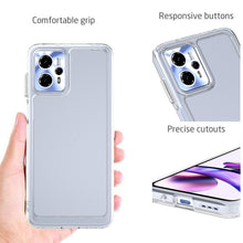 Load image into Gallery viewer, Motorola Moto G13/G23 Clear Hybrid Slim Hard Back TPU Case Chrome Buttons