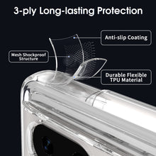 Load image into Gallery viewer, Google Pixel 8 Clear Hybrid Slim Hard Back TPU Case Chrome Buttons