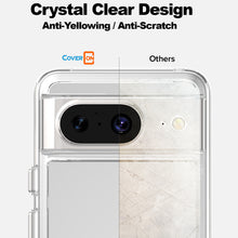 Load image into Gallery viewer, Google Pixel 8 Clear Hybrid Slim Hard Back TPU Case Chrome Buttons