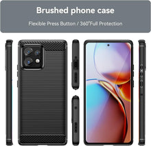 Load image into Gallery viewer, Motorola Edge+ Plus (2023) / Moto Edge 40 Pro Case Slim TPU Phone Cover w/ Carbon Fiber