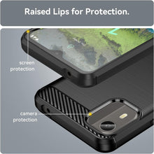 Load image into Gallery viewer, Nokia C12 / Nokia C12 Pro Case Slim TPU Phone Cover w/ Carbon Fiber