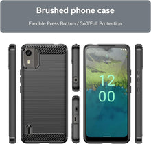 Load image into Gallery viewer, Nokia C12 / Nokia C12 Pro Case Slim TPU Phone Cover w/ Carbon Fiber