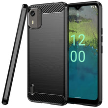 Load image into Gallery viewer, Nokia C12 / Nokia C12 Pro Case Slim TPU Phone Cover w/ Carbon Fiber