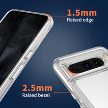 Load image into Gallery viewer, Google Pixel 8 Pro Phone Case Clear Hybrid Slim Hard Back TPU Chrome Buttons