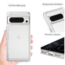 Load image into Gallery viewer, Google Pixel 8 Pro Phone Case Clear Hybrid Slim Hard Back TPU Chrome Buttons