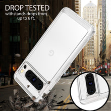 Load image into Gallery viewer, Google Pixel 8 Pro Phone Case Clear Hybrid Slim Hard Back TPU Chrome Buttons