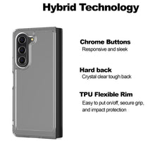 Load image into Gallery viewer, Samsung Galaxy Z Fold 5/Fold5 Clear Hybrid Slim Hard Back TPU Case Chrome Buttons