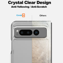 Load image into Gallery viewer, Goolge Pixel Fold Clear Hybrid Slim Hard Back TPU Case Chrome Buttons