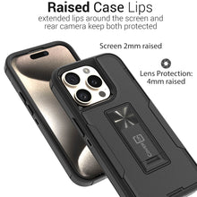 Load image into Gallery viewer, Apple iPhone 15 Pro Case Heavy Duty Rugged Phone Cover w/ Kickstand