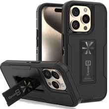 Load image into Gallery viewer, Apple iPhone 15 Pro Case Heavy Duty Rugged Phone Cover w/ Kickstand