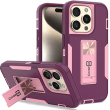 Load image into Gallery viewer, Apple iPhone 15 Pro Case Heavy Duty Rugged Phone Cover w/ Kickstand