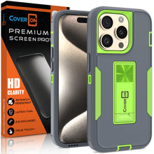 Load image into Gallery viewer, Apple iPhone 15 Pro Case Heavy Duty Rugged Phone Cover w/ Kickstand