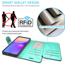 Load image into Gallery viewer, Samsung Galaxy A05s / A05 Wallet Case RFID Blocking Leather Folio Phone Pouch
