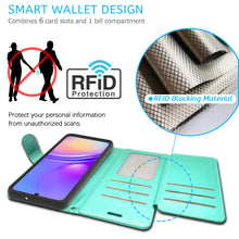 Load image into Gallery viewer, Samsung Galaxy A05s / A05 Wallet Case RFID Blocking Leather Folio Phone Pouch