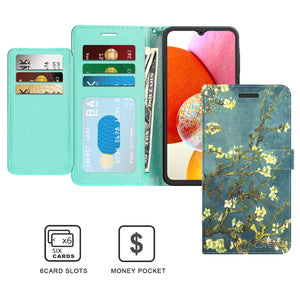 Samsung Galaxy A15 5G Wallet Case RFID Blocking Leather Folio Phone Pouch
