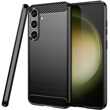 Load image into Gallery viewer, Samsung Galaxy S24 Case Slim TPU Phone Cover w/ Carbon Fiber