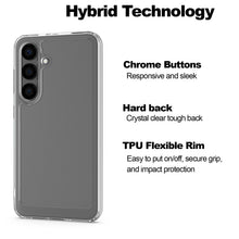Load image into Gallery viewer, Samsung Galaxy S24+ Plus Clear Hybrid Slim Hard Back TPU Case Chrome Buttons