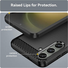 Load image into Gallery viewer, Samsung Galaxy S24+ Plus Case Slim TPU Phone Cover w/ Carbon Fiber