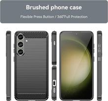 Load image into Gallery viewer, Samsung Galaxy S24+ Plus Case Slim TPU Phone Cover w/ Carbon Fiber