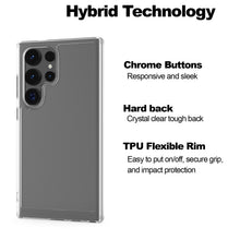 Load image into Gallery viewer, Samsung Galaxy S24 Ultra Clear Hybrid Slim Hard Back TPU Case Chrome Buttons