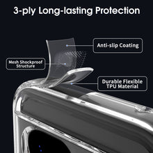 Load image into Gallery viewer, Google Pixel 8a Clear Hybrid Slim Hard Back TPU Case Chrome Buttons