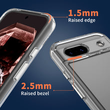 Load image into Gallery viewer, Google Pixel 8a Clear Hybrid Slim Hard Back TPU Case Chrome Buttons
