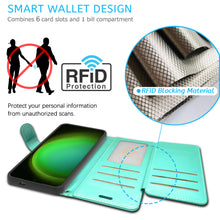 Load image into Gallery viewer, Samsung Galaxy S24 Wallet Case RFID Blocking Leather Folio Phone Pouch