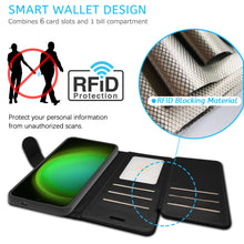 Load image into Gallery viewer, Samsung Galaxy S24+ Plus Wallet Case RFID Blocking Leather Folio Phone Pouch