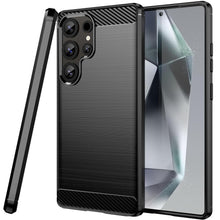 Load image into Gallery viewer, Samsung Galaxy S25 Ultra Case Slim TPU Phone Cover w/ Carbon Fiber