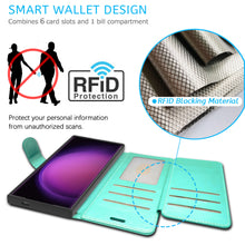Load image into Gallery viewer, Samsung Galaxy S24 Ultra Wallet Case RFID Blocking Leather Folio Phone Pouch