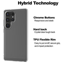 Load image into Gallery viewer, Samsung Galaxy S25 Ultra Clear Hybrid Slim Hard Back TPU Case Chrome Buttons