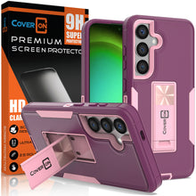Load image into Gallery viewer, Samsung Galaxy S24 Case Heavy Duty Rugged Phone Cover w/ Kickstand