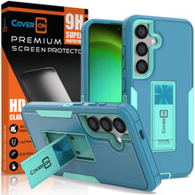 Load image into Gallery viewer, Samsung Galaxy S24 Case Heavy Duty Rugged Phone Cover w/ Kickstand